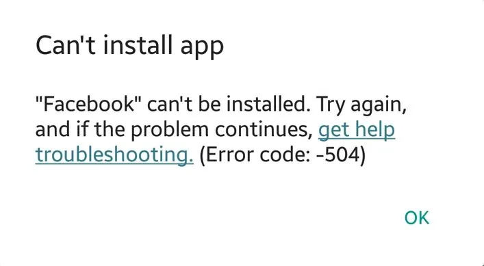 Fix Google Play-Fehler 504