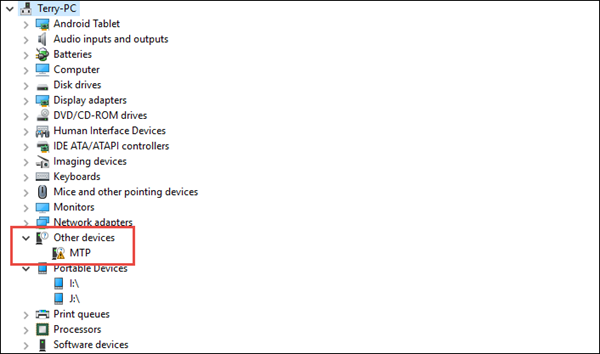 update mtp device driver