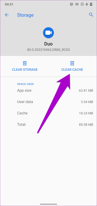 clear-cache-google-duo