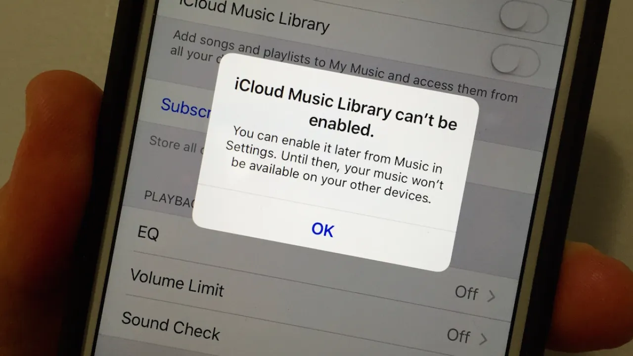 Behebung iCloud-Musikbibliothek Kann nicht aktiviert werden Fehler