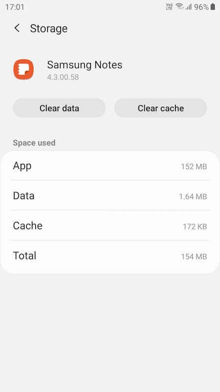 clear-Notes-app-data-and-cache