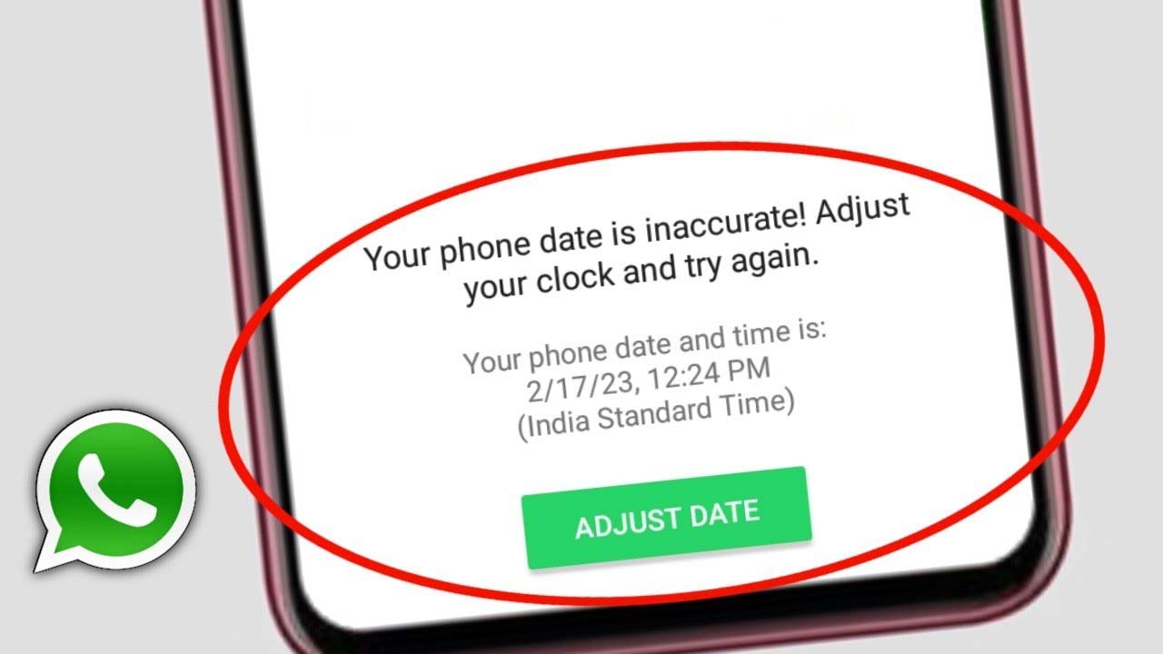 Beheben "Ihr Telefondatum ist ungenau" Fehler in WhatsApp