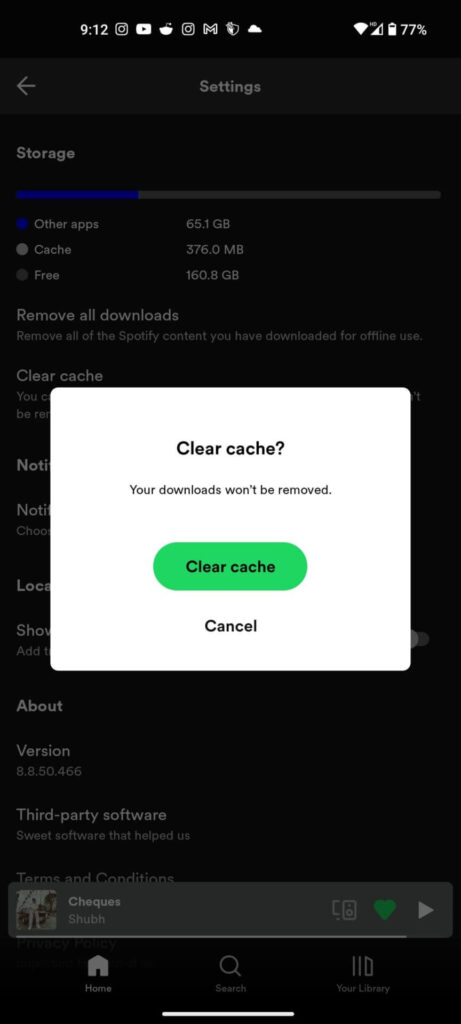 clear-cache-spotify-iphone