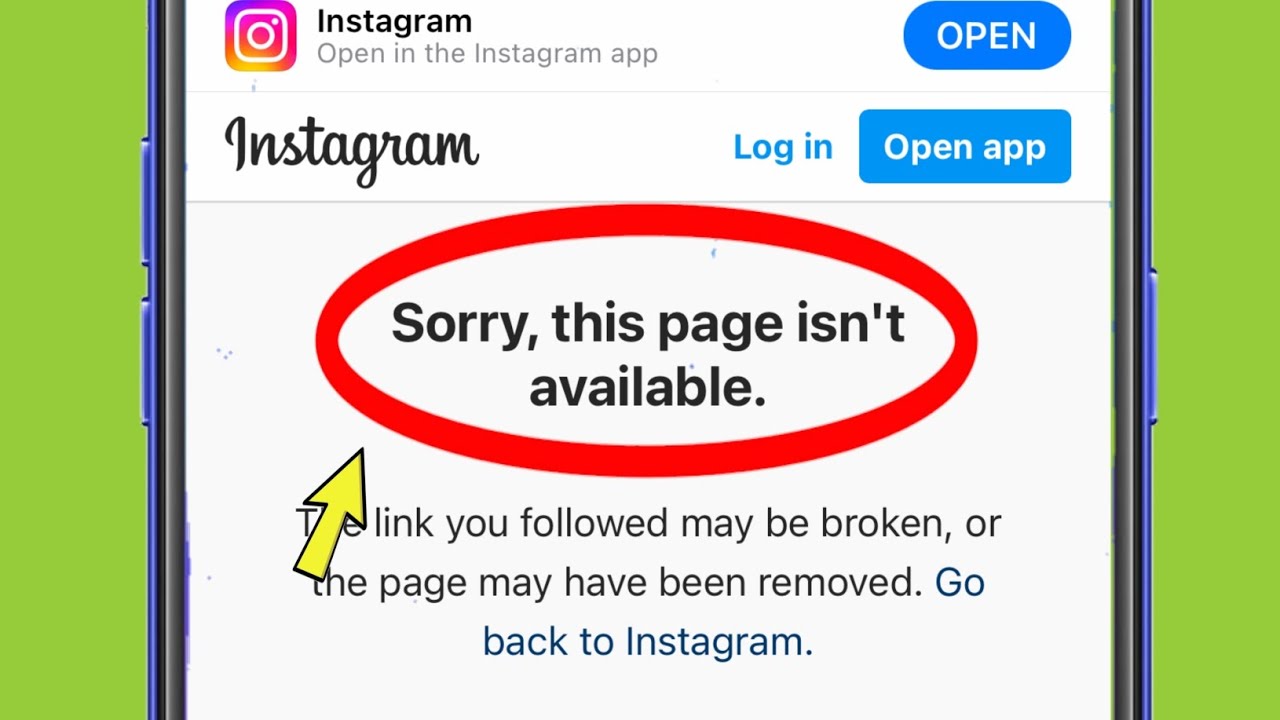 Beheben "Entschuldigung, diese Seite ist nicht verfügbar" Auf Instagram