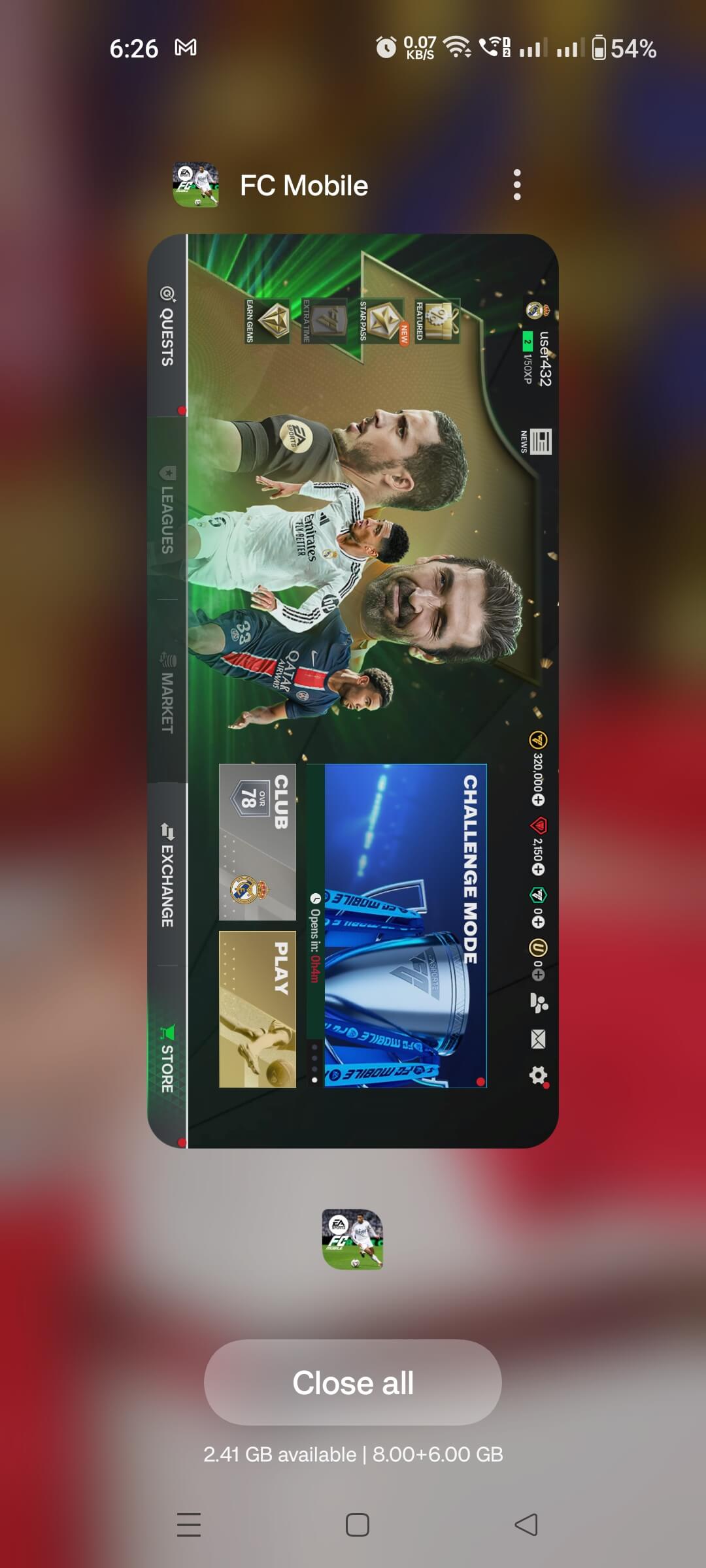 close ea fc mobile